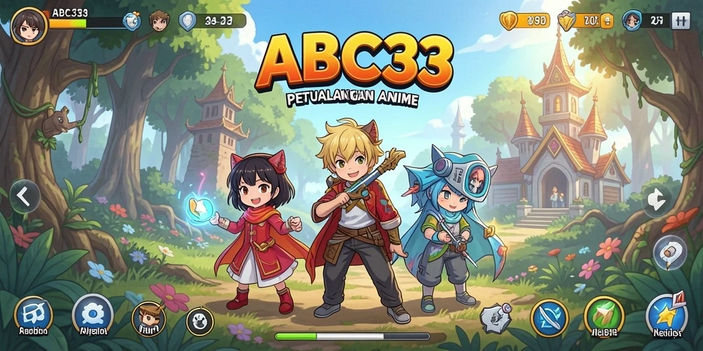 Tampilan gameplay ABC33 dengan karakter Anime yang menawan.