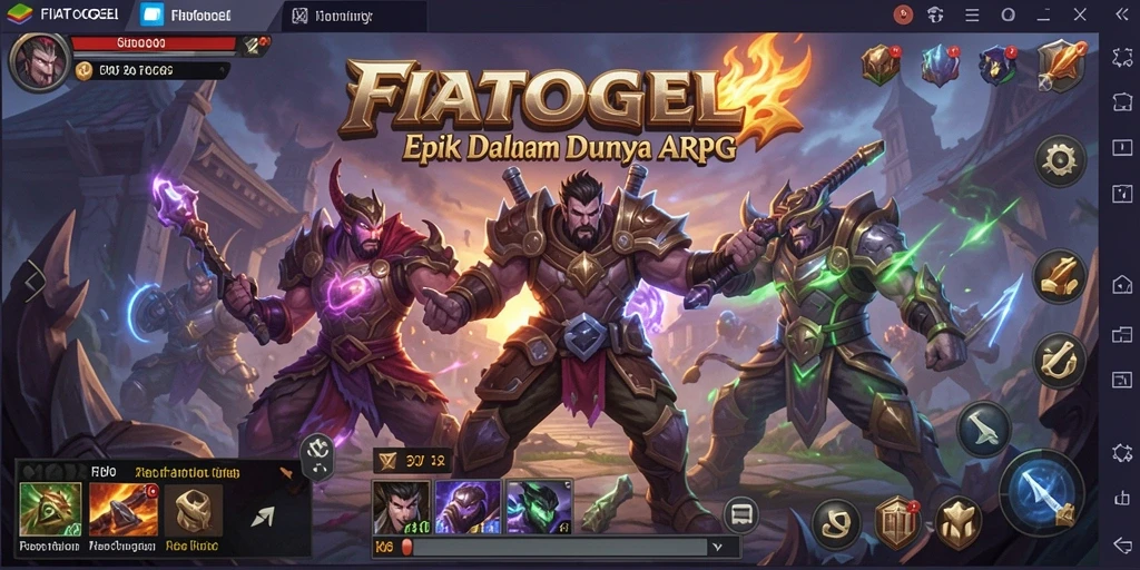Gameplay menegangkan dengan pertarungan yang epik di FIATOGEL.