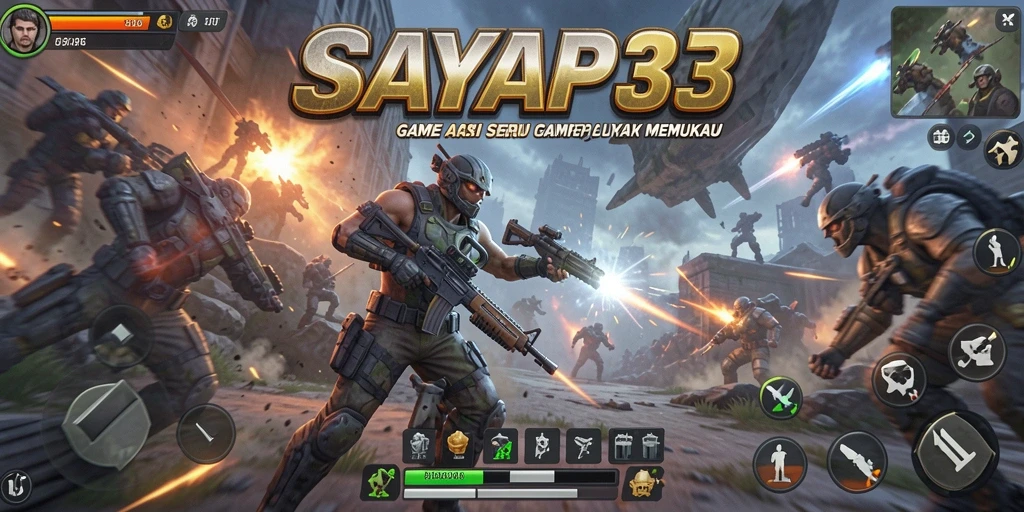 Tangkapan layar gameplay SAYAP33 yang menunjukkan aksi seru dan grafis menawan.