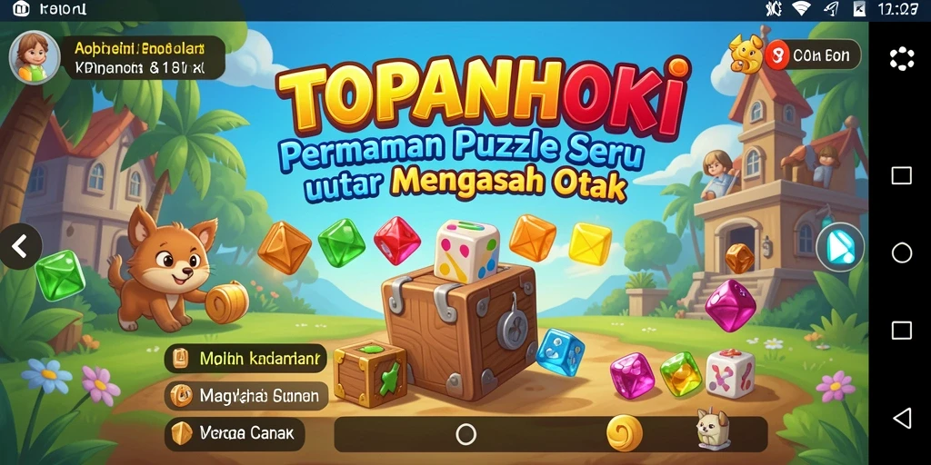 Screenshot gameplay TOPANHOKI menampilkan tantangan Puzzle yang menarik.